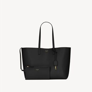 Authentic Saint Laurent Black Tote with Gold Accent
